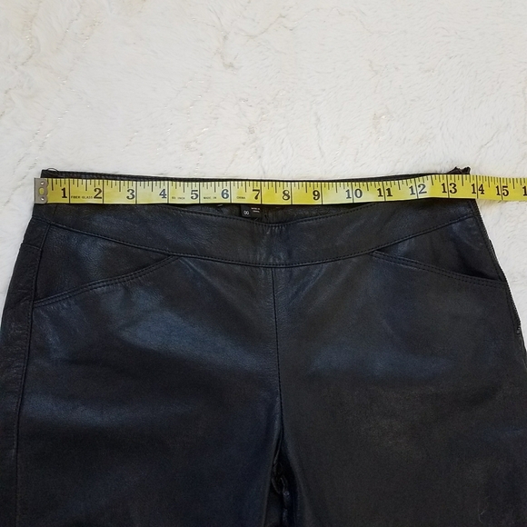 Theory Shimona Lambskin Leather Flare Pants - Picture 7 of 12